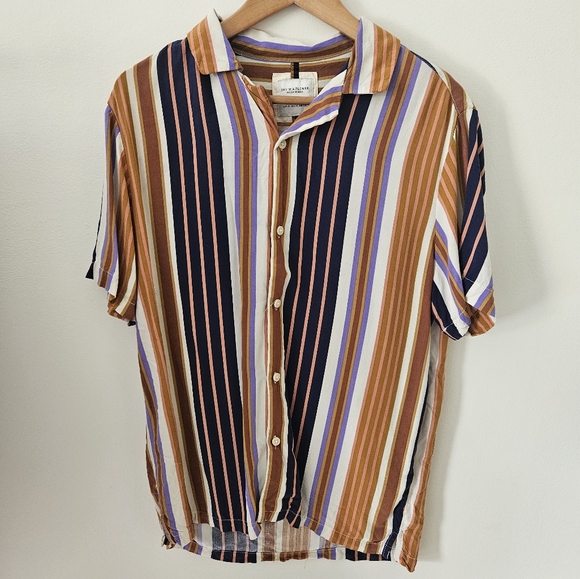 Denim and flower by Ricky Singh striped button down shirt - Picture 1 of 6